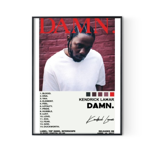 Discover Kendrick Lamar Damn Album Cover Poster