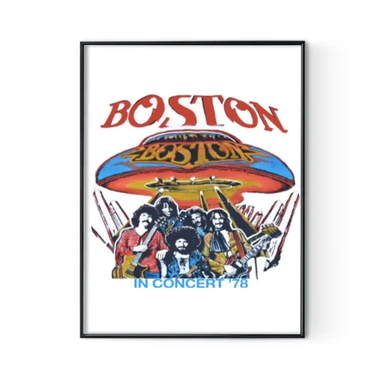 Discover 1978 BOSTON vintage Rare concert 70's Tour rock band Digital Posters Print Digital Posters Print