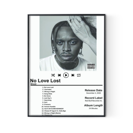 Discover Blxst No Love Lost Album Cover Artwork Poster Digital Posters Print