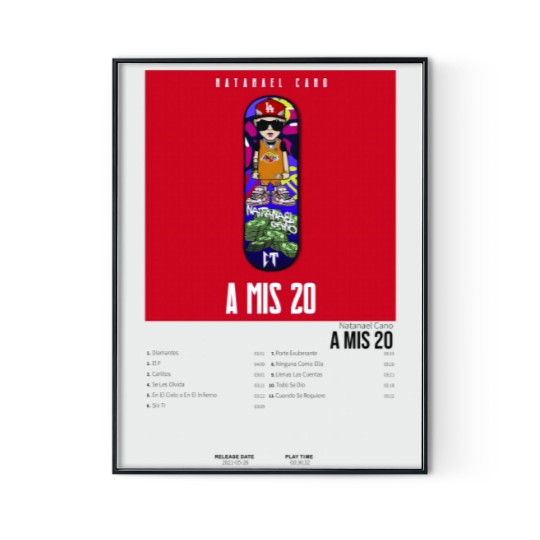 Discover Natanael Cano - A Mis 20 | Album Cover Poster Digital Posters Print