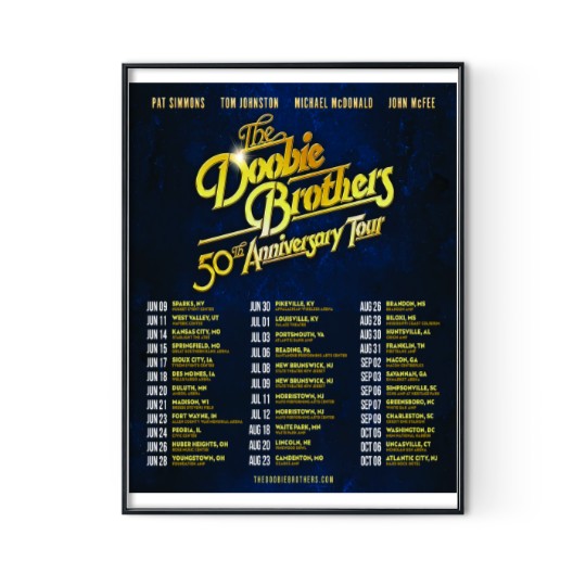 Discover The Doobie Brothers 50th Anniversary Tour 2023 Poster Digital Posters Print