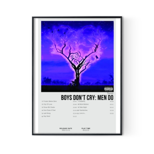 Discover Toosii - Boys Dont Cry: Men Do | Album Cover Poster For Wall Art | Home Decor Digital Posters Print