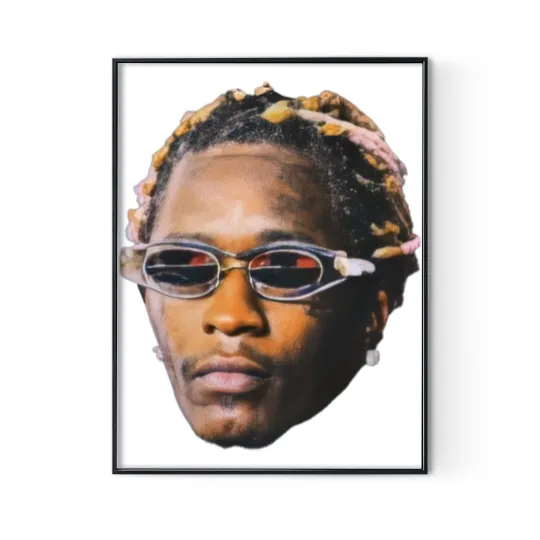 Discover YOUNG THUG "SLATT"  Front an Back Throwback Digital Posters Print, Digital Posters Print