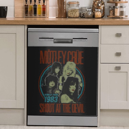 Discover Motley Crue Vintage World Tour Rock Metal Dish Washer Covers Dish Washer Covers