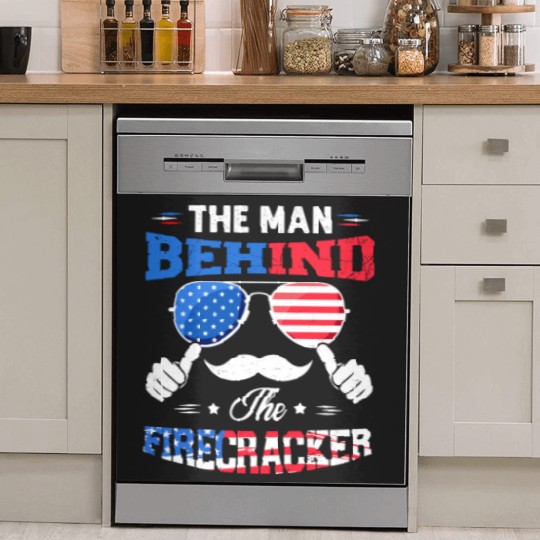 Discover The Man Behind The Firecracker 4th Of July American Flag - Behind The Firecracker 4th Of July - Dish Washer Covers