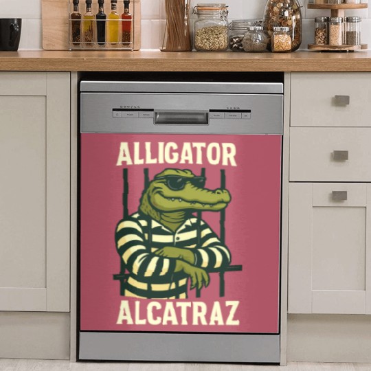 Discover Alligator Alcatraz Dish Washer Covers Comfort Colors, Funny Gator Dish Washer Covers, Retro Unisex Graphic Dish Washer Covers