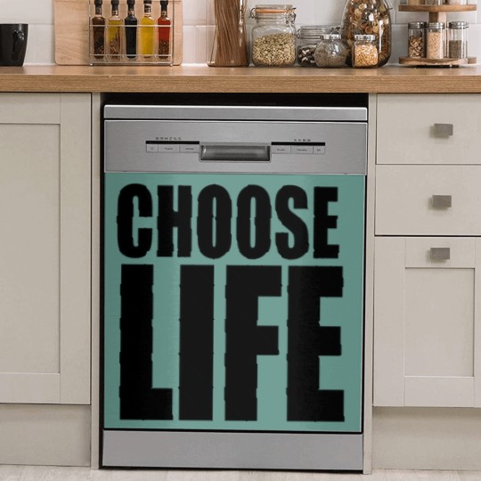 Discover George Michael Choose Life Dish Washer Covers, 80s Slogan Dish Washer Covers, Celebrity Retro Vintage Dish Washer Covers