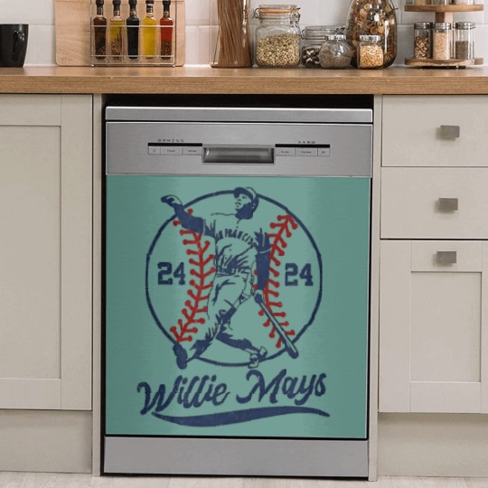 Discover Willie Mays Dish Washer Covers, Vintage Aesthetic Art Willie Mays Dish Washer Covers