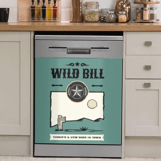 Discover Vintage Wild West Bill Poster Dish Washer Covers