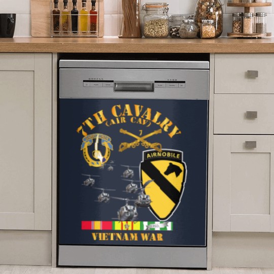 Discover 7th Cavalry (Air Cav) - 1st Cav Division w SVC - Air Assault - Dish Washer Covers