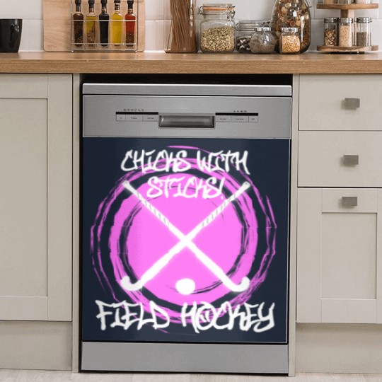 Discover Chicks with Sticks Field Hockey Dish Washer Covers