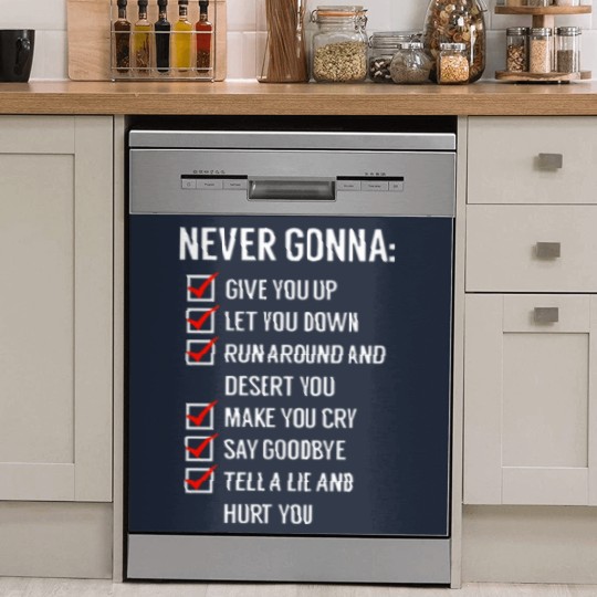 Discover Rick Astley - Never gonna give you Up Dish Washer Covers