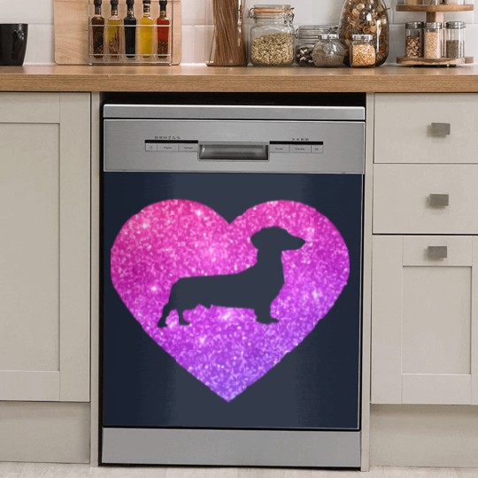 Discover Cute Dachshund Wiener Dog Heart Gift For Girls And Dish Washer Covers