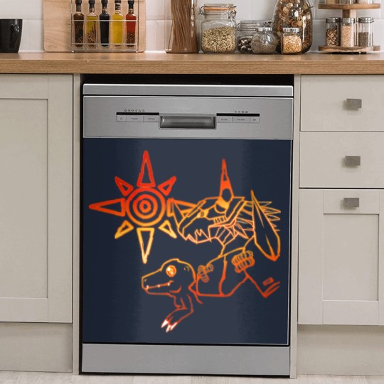 Discover Crest of Courage - Digimon - Dish Washer Covers