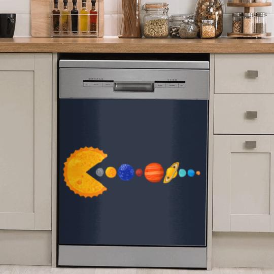 Discover Pacman Eating Planets - Pacman - Dish Washer Covers