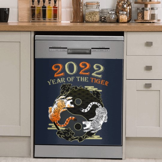 Discover Happy Great Chinese New Year 2022 Year Of The Tiger Dish Washer Covers