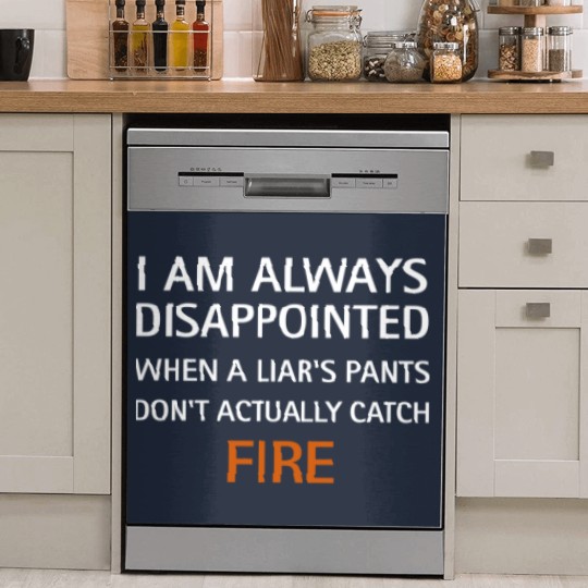 Discover I am always disappointed when a liar's pants don't actually catch fire, funny saying - Liar - Dish Washer Covers