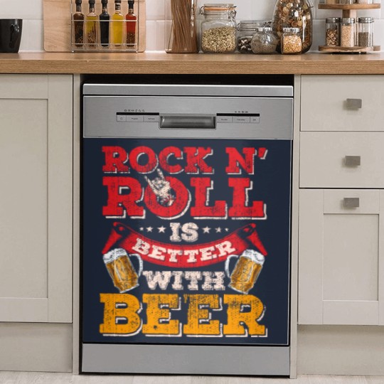 Discover rock n roll beer Dish Washer Covers