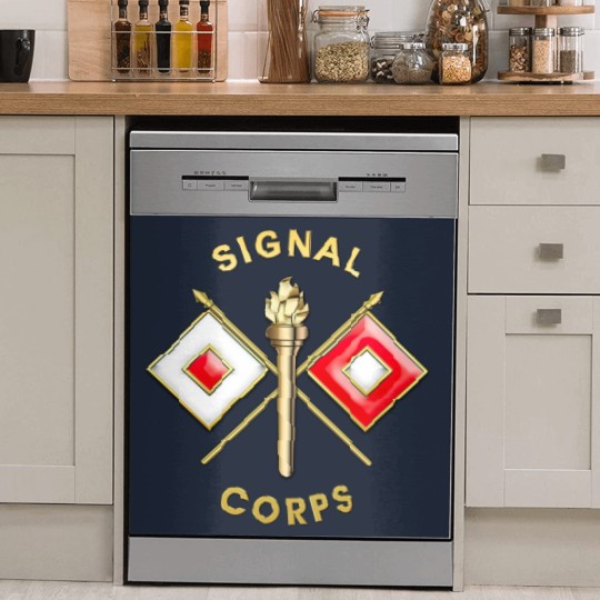 Discover Signal Corps Branch Insignia Dish Washer Covers