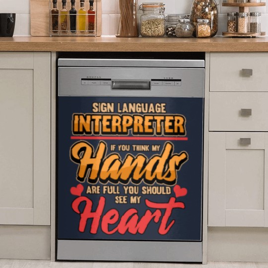 Discover sign language interpreter signpost gesture Dish Washer Covers