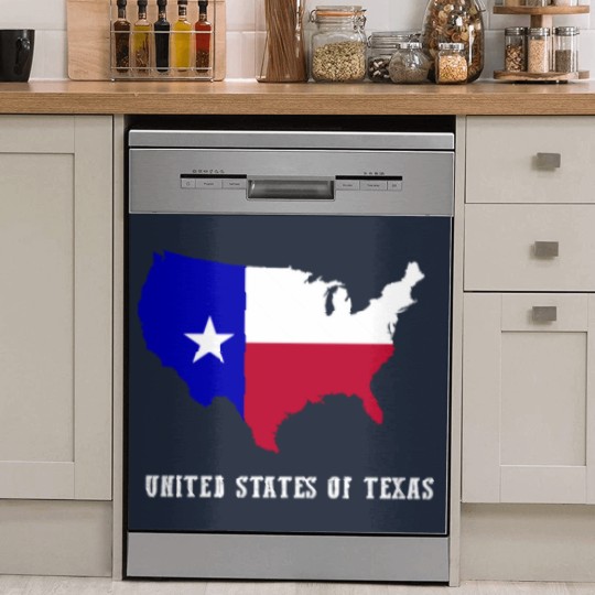 Discover United States of Texas Map or Lone Star State Fans Dish Washer Covers