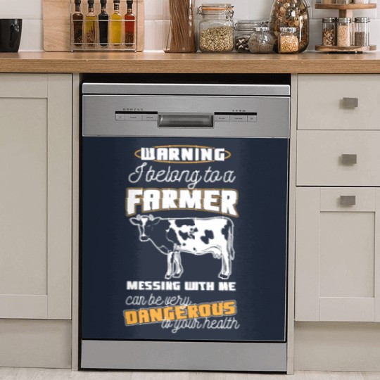 Discover Warning Belong To A Farmer Funny Farming Gift Dish Washer Covers