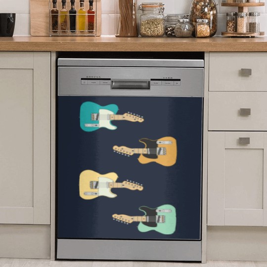 Discover Three Frets T-Style Maple Electric Guitar Pack - Guitar Sticker Pack - Dish Washer Covers