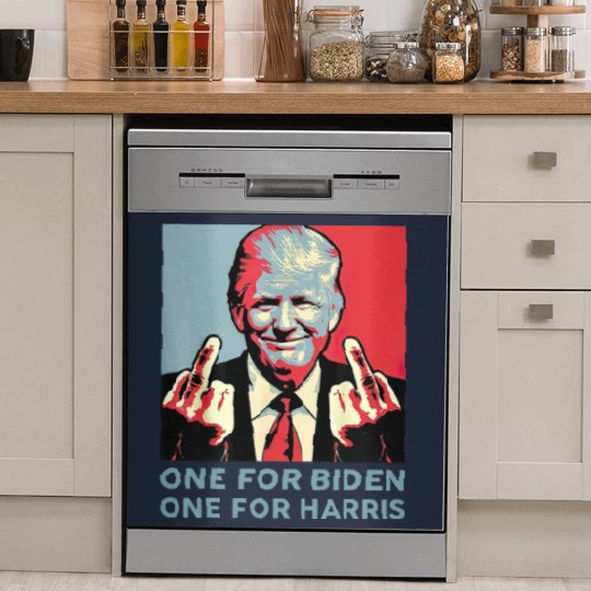 Discover Middle Finger Biden Republican American Flag Dish Washer Covers