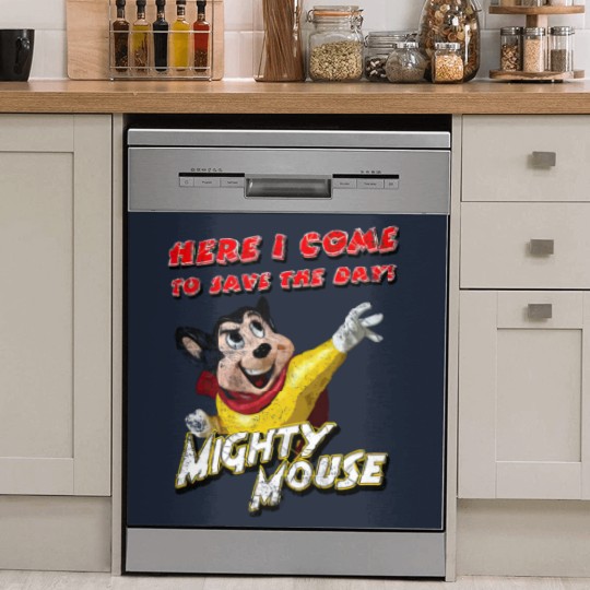 Discover Mighty Mouse, distressed - Mighty Mouse - Dish Washer Covers