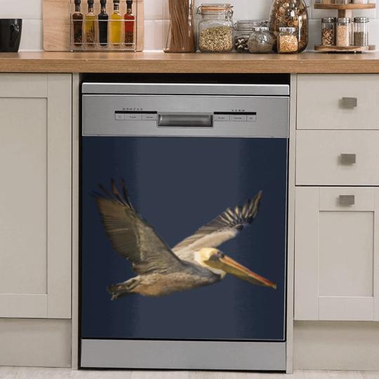 Discover Brown Pelican In Flight Dish Washer Covers