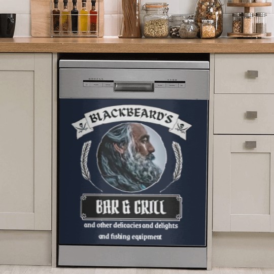Discover Blackbeard's Bar and Grill Dish Washer Covers/Our Flag Means Death