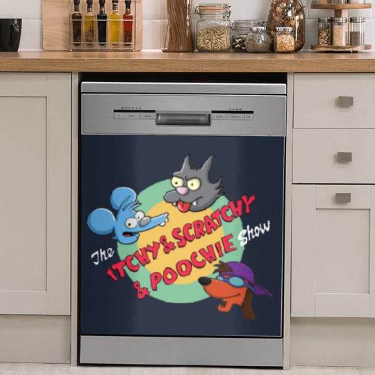 Discover The Itchy Scratchy Poochie Show Dish Washer Covers