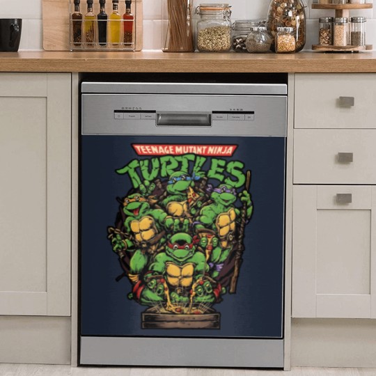 Discover Vintage Ninja Turtle Dish Washer Covers, Teenage Mutant Ninja