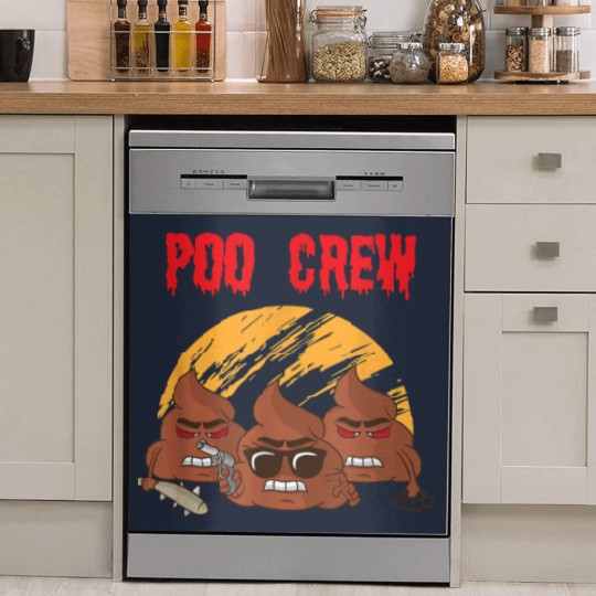 Discover Poop Poo Pile Funny Friends Colleagues Poo Crew Dish Washer Covers Dish Washer Covers