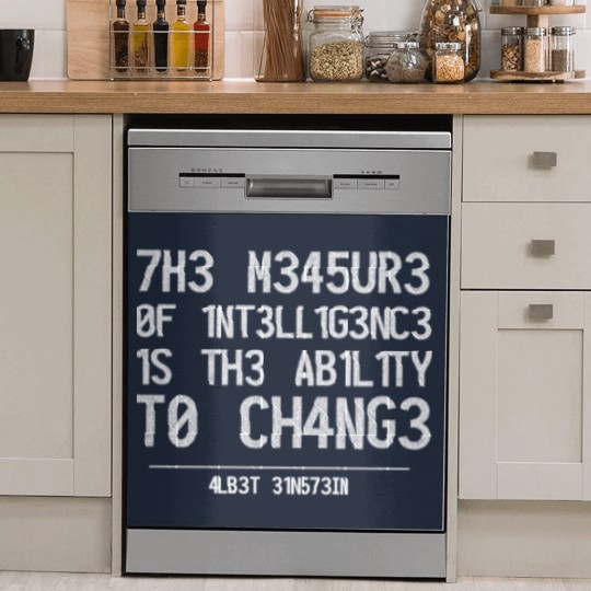 Discover THE MEASURE OF INTELLIGENCE IS THE ABILITY TO CHAN Dish Washer Covers