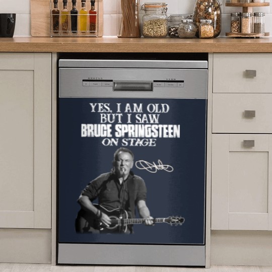 Discover SHUINIU Yes I Am Old But I Saw Bruce-Springsteen On Stage Dish Washer Covers Vintage Gift Black