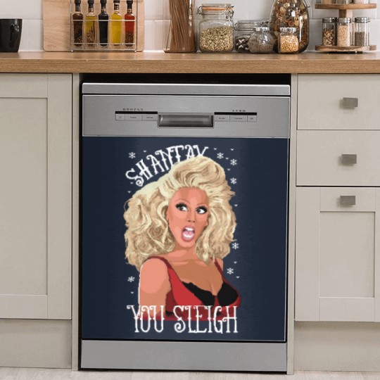 Discover Shantay You Sleigh Christmas Jumper  Drag Queen Ladies Red Xmas Sweater Dish Washer Covers