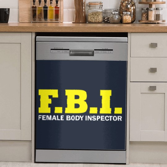 Discover Female Body Inspector Dish Washer Covers FBI boys costume carnival logo
