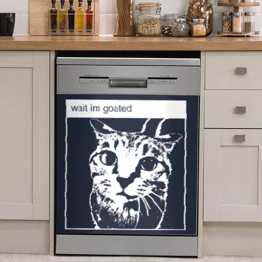 Discover wait i'm goated funny meme t Dish Washer Covers