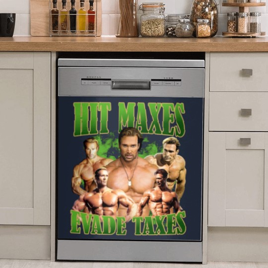 Discover Hit Maxes Evade Taxes Mike Ohearn Funny Meme Gym Dish Washer Covers