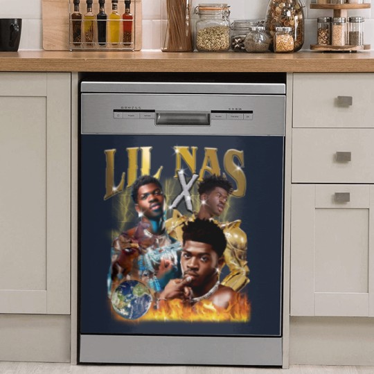 Discover Lil nas X Dish Washer Covers, Lil nas X Vintage Bootleg Dish Washer Covers, Lil nas X Vintage Retro Graphic Dish Washer Covers