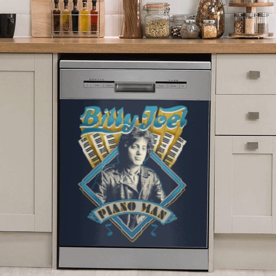 Discover Billy Joel 'Piano Man' (Black) Dish Washer Covers