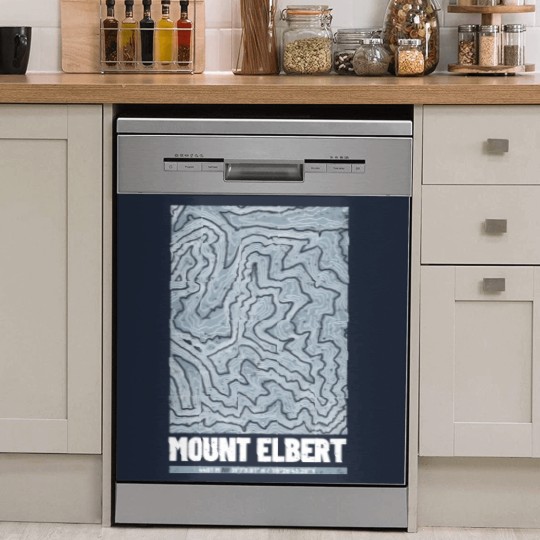 Discover Mount Elbert | Topographic Map (Grunge) Dish Washer Covers