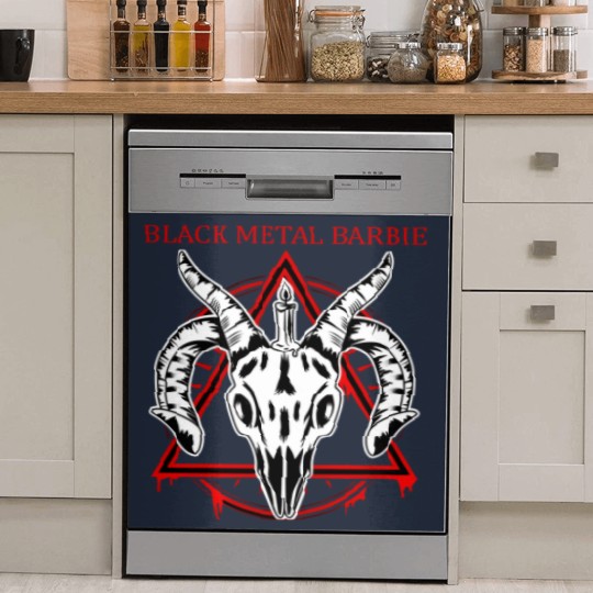 Discover Black Metal Barbie - Black Metal - Dish Washer Covers