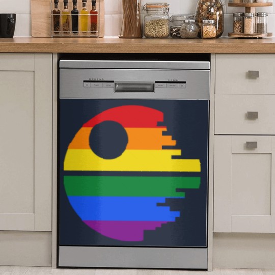 Discover Rainbow Death Star Dish Washer Covers
