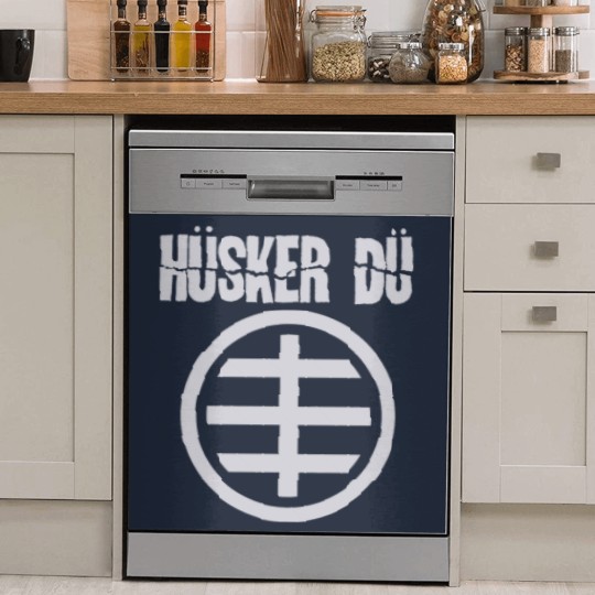 Discover Blue Husker Du Circle Logo Dish Washer Covers