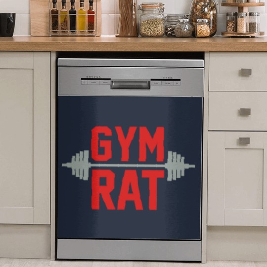 Discover Gym Rat Weights Red Dish Washer Covers