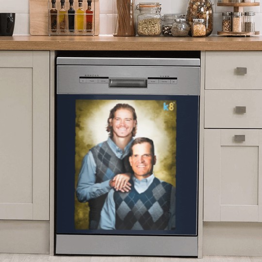 Discover Streetwear - Football Justin Herbert and Jim Harbaugh Dish Washer Covers