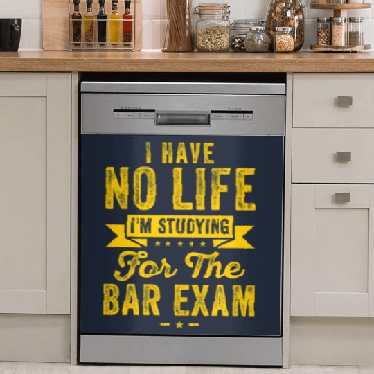 Discover Bar Exam Funny Law School Graduation Women Men Law Dish Washer Covers