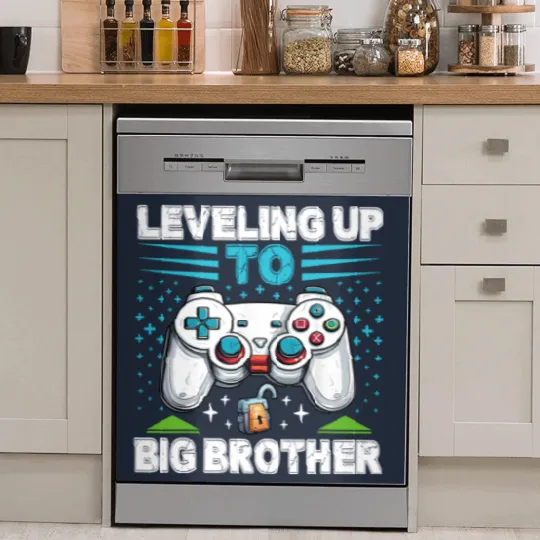 Discover Leveling up to Big Brother 2024 funny gamer Dish Washer Covers
